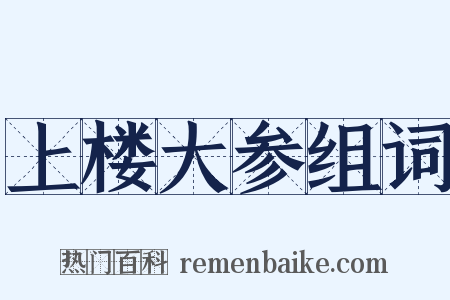 上楼大参组词是什么意思的图片